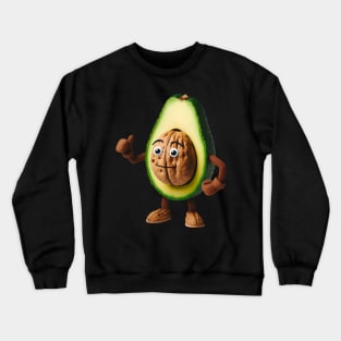 Cute avocado with walnut seed! Crewneck Sweatshirt